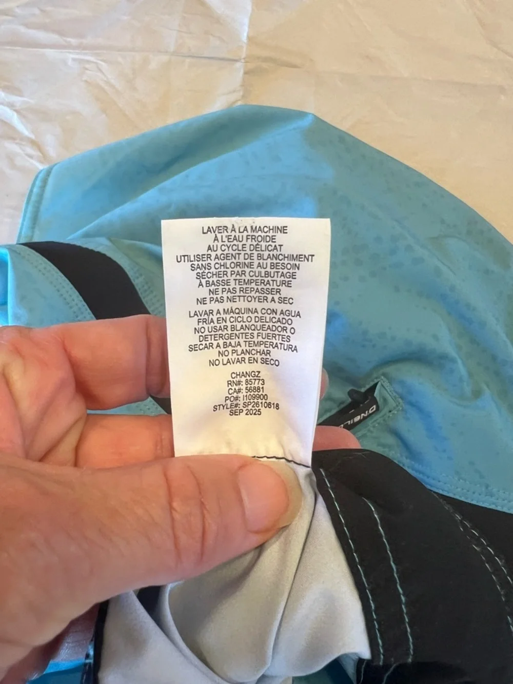 O'Neill Men’s Aqua Board Shorts with Black Side Panels